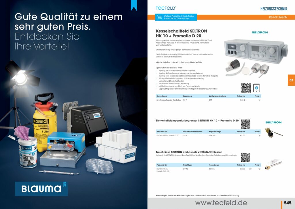 Produktkatalog Tecfeld