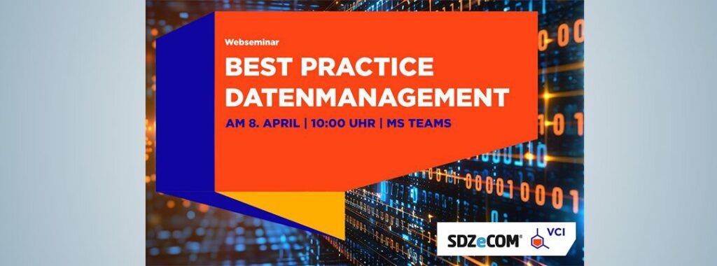 Headerbild Webseminar "Best Practice Datenmanagement" mit VCI