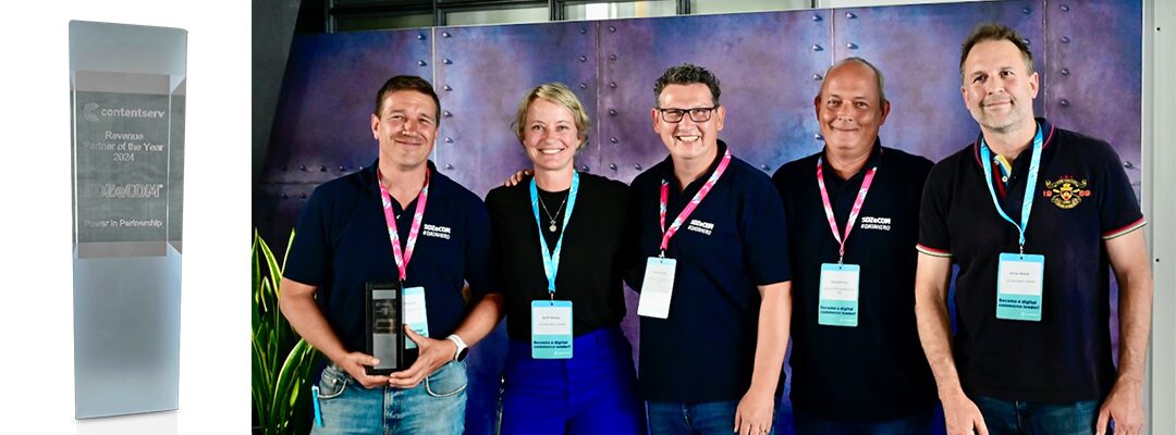 Contentserv-Award "Revenue Partner 2024" mit SDZeCOM- und Contentserv-Kollegen